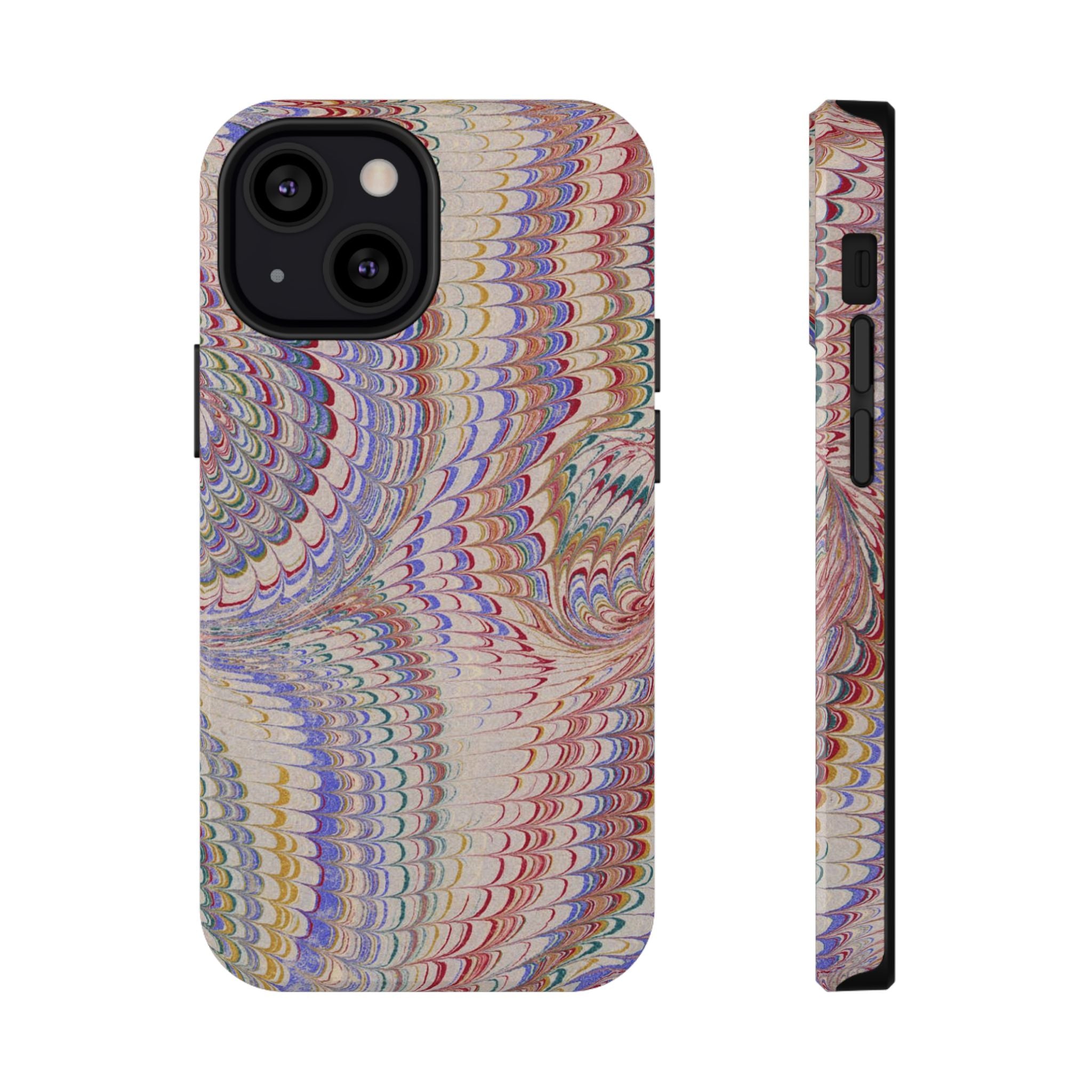 Pink and Lavender Pastel Italian Vintage Feathered Design iPhone17 + Many Makes and Models of Phone Cases
