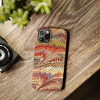 Marbled Design, Italy Feather Phone Case, Multi-Color, iPHONE16 Phone Cases and all sizes