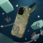 Green Pastel Italian Marble Design Magnetic MAG SAFE High Impact iPhone Cases