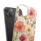 Pink Floral Pressed Flowers - Slim Case