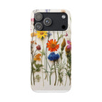 Floral Phone Cases, Slim Protective Cover, Pressed Flowers Design, iPhone 17 Case, Botanical Phone Accessories, Floral Theme Phone Case