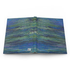 Vintage Italian Marbled Hardcover Journal Blue and Green