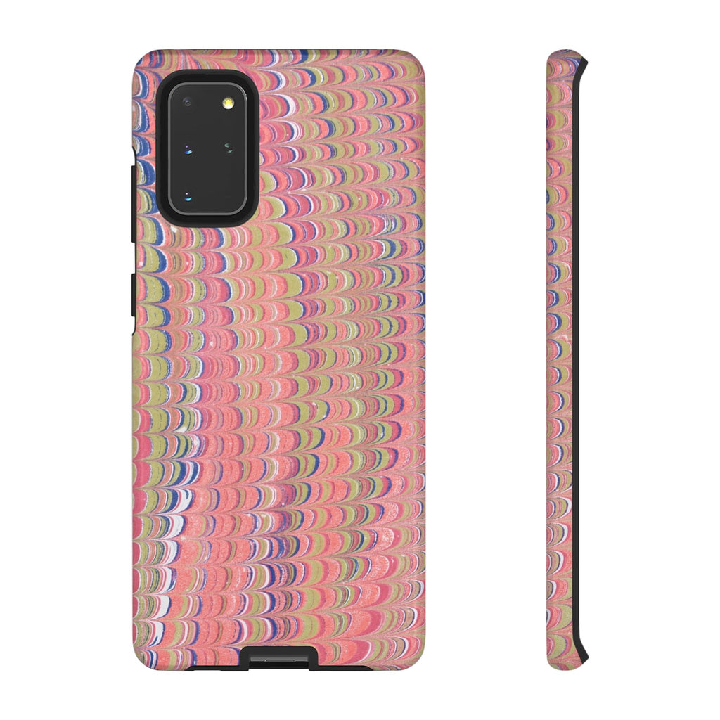 Pink Pastels Feather Marbled Vintage Design iPhone 16 + Samsung + Apple + Google - all models
