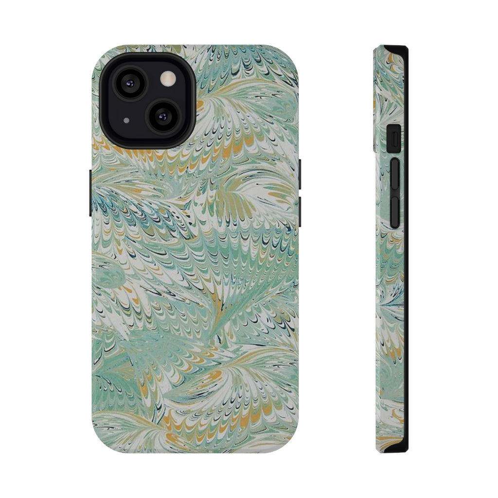 Mint Green Marbled Swirl Phone Case - Dual Layer