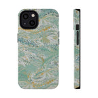 Mint Green Marbled Swirl Phone Case - Dual Layer
