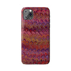 Reds, Lavenders, Marbled VIntage Design, Italian Feather Phone Case, Slim Phone Cases, IPHONE16 and all sizes