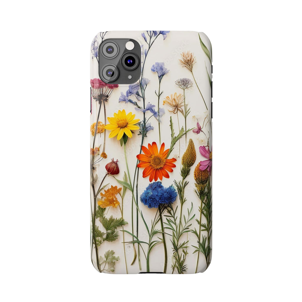 Floral Phone Cases, Slim Protective Cover, Pressed Flowers Design, iPhone 17 Case, Botanical Phone Accessories, Floral Theme Phone Case