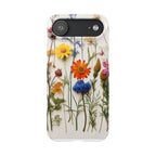 Floral Phone Cases, Slim Protective Cover, Pressed Flowers Design, iPhone 17 Case, Botanical Phone Accessories, Floral Theme Phone Case