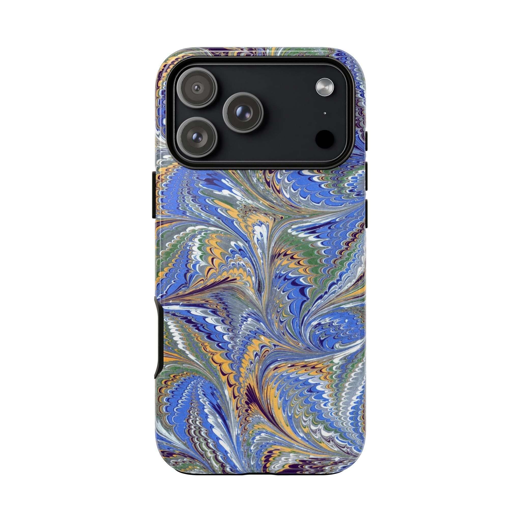 Periwinkle + Gold Italian Marble Design - Dual Layer Tough Phone Cases