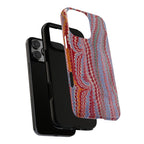 Burgundy, Orange and Lavender - Tuscan Wine - Marbled Phone Case Dual Layer