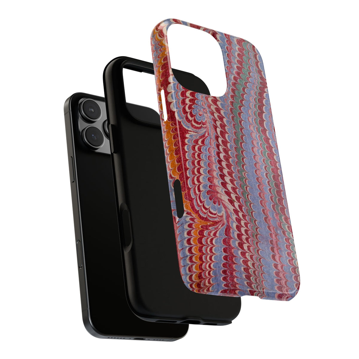 Burgundy, Orange and Lavender - Tuscan Wine - Marbled Phone Case Dual Layer