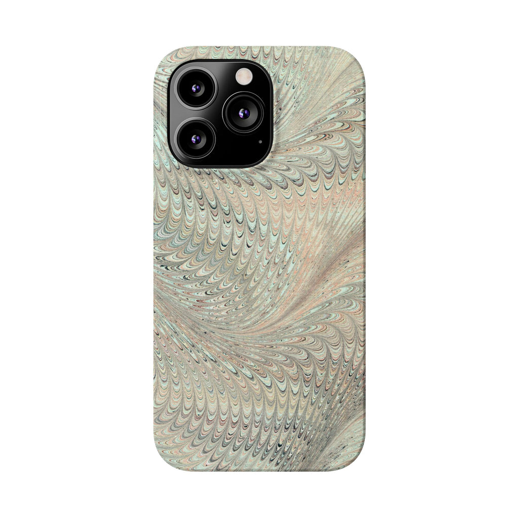 Mint + Green Italian Marbled Phone Case, Mag Safe
