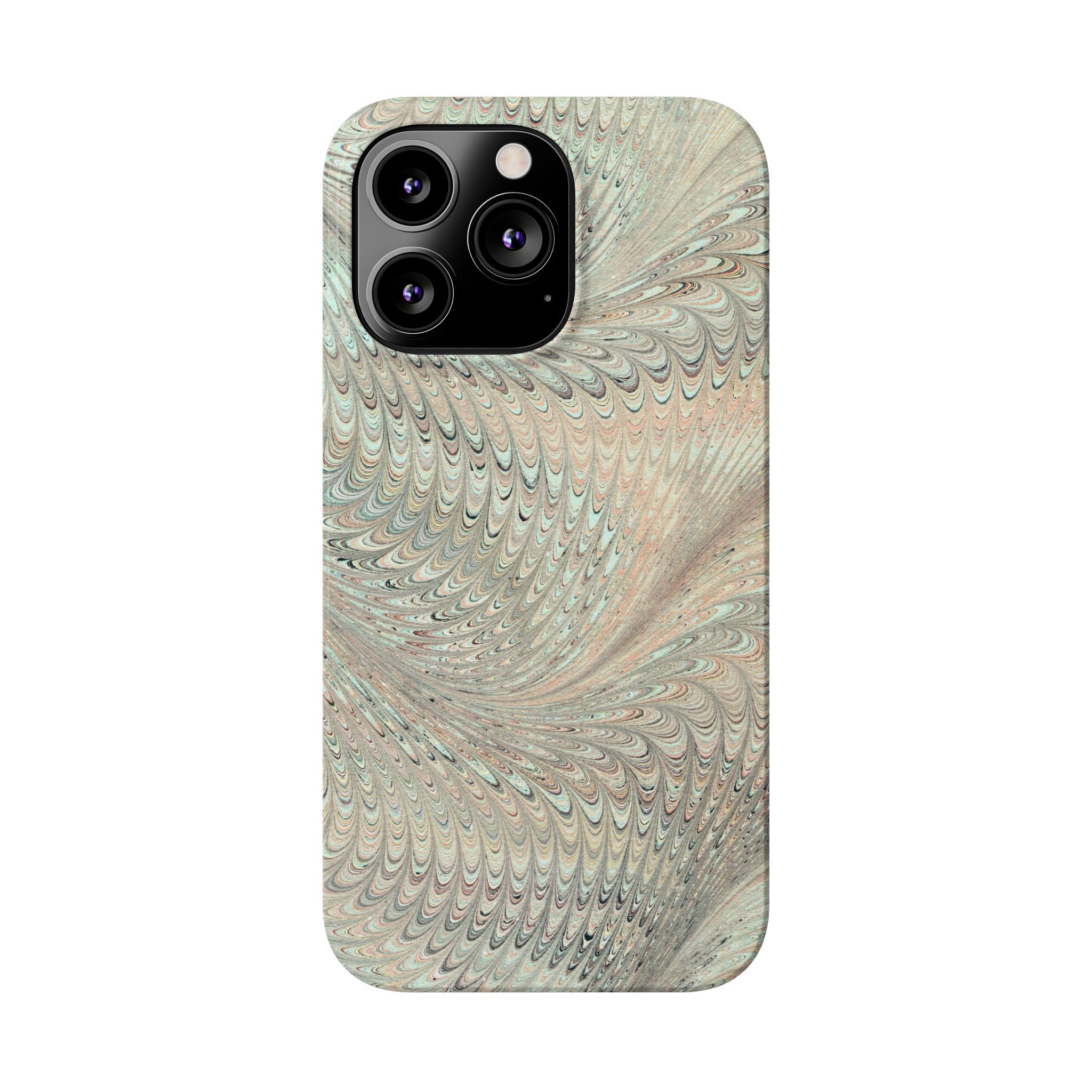 Mint + Green Italian Marbled Phone Case, Mag Safe