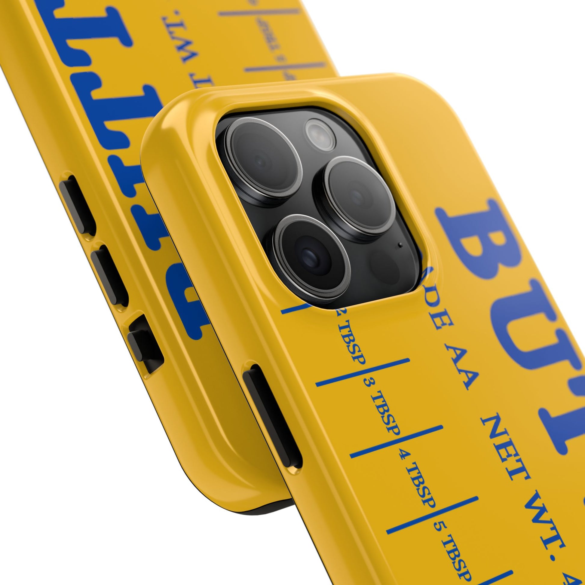 Butter Yellow Tough Phone Cases, Funny iPhone 16 Cover, Protective Case Gift for Techies, Yellow Phone Accessories, Unique Gift for Phone