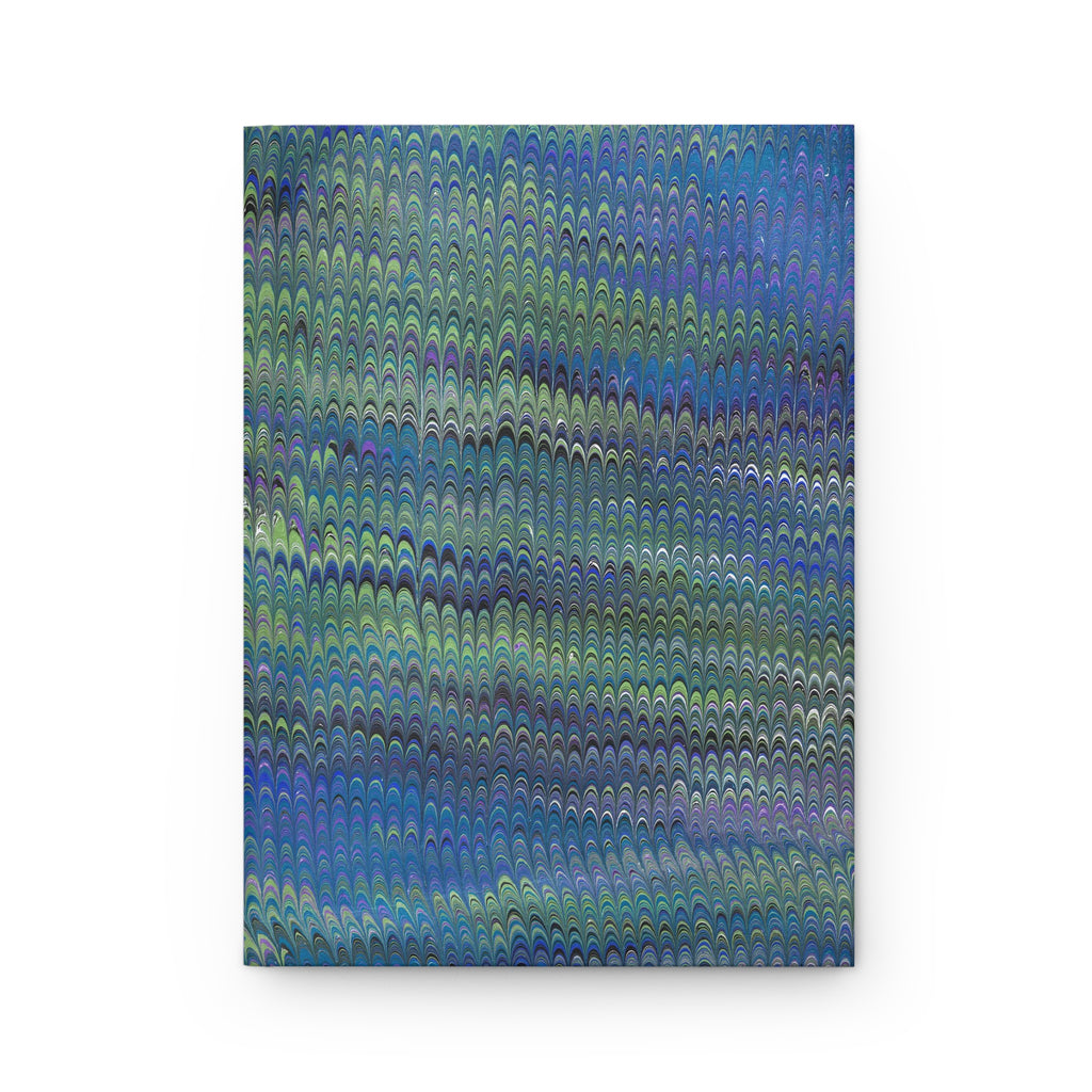 Vintage Italian Marbled Hardcover Journal Blue and Green