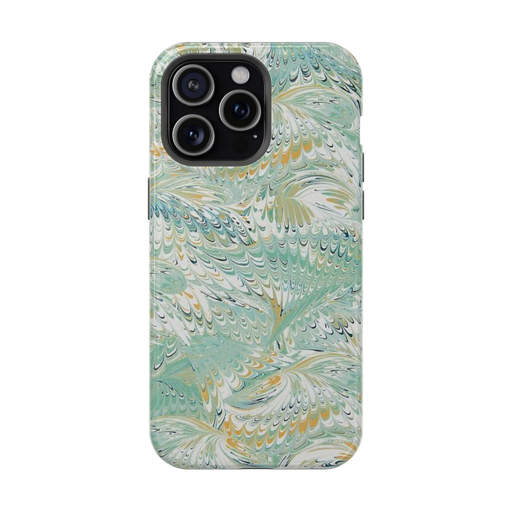 Mint Green Marbled Swirl Phone Case - Dual Layer