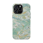 Mint Green Marbled Swirl Phone Case - Dual Layer