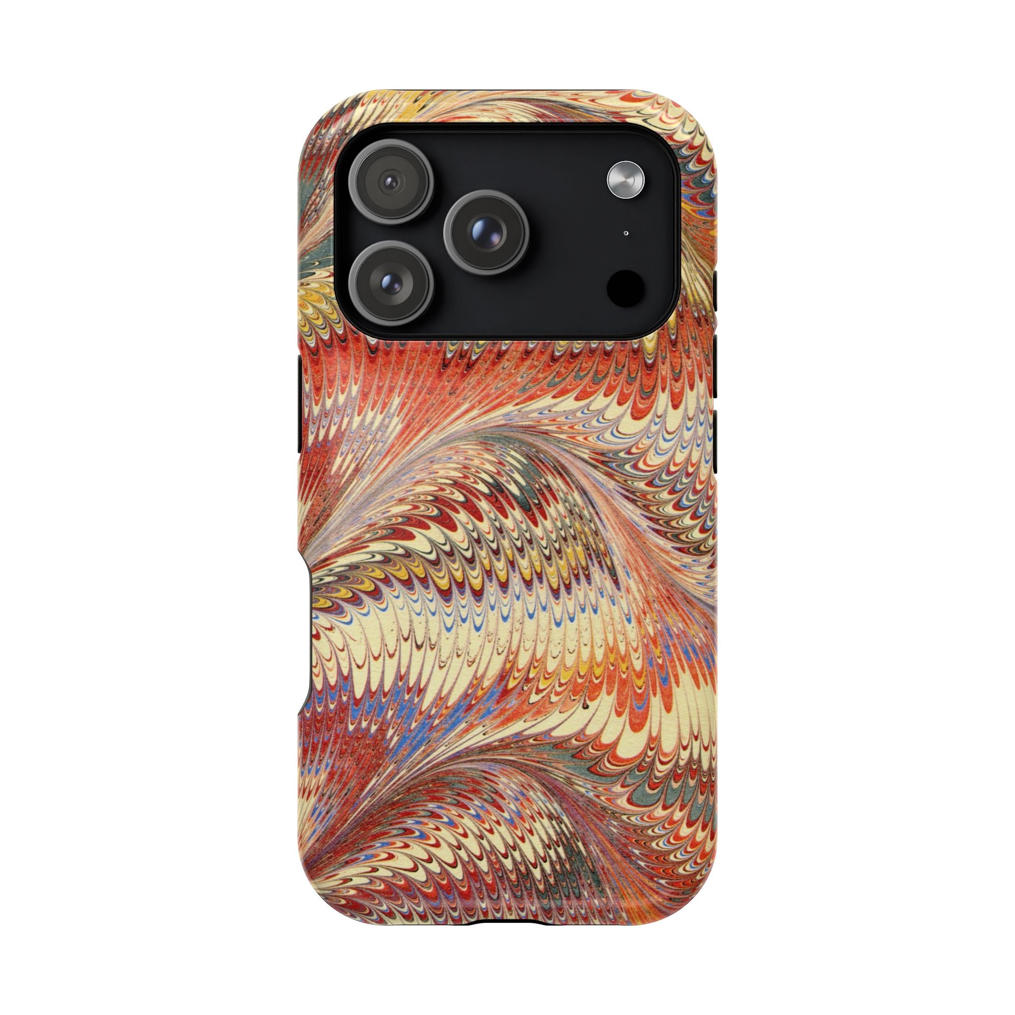 Rust and Gold Italian Vintage Marble Design Durable Phone Case for Apple + Samsung