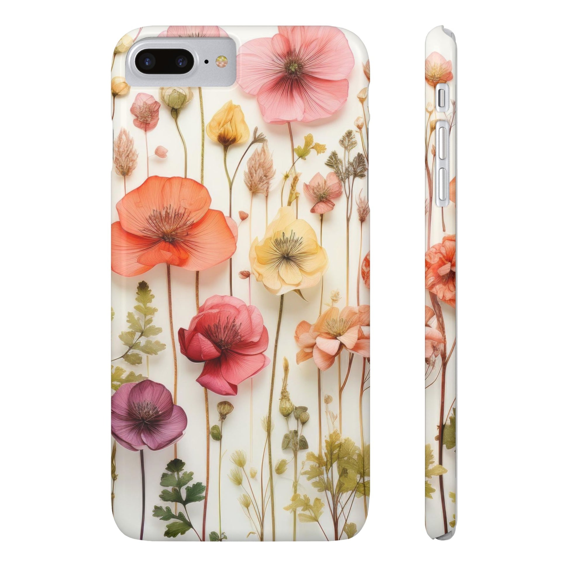 Floral, Pressed Flowers, Pink, Pastels, iPhone 16 and Other Sizes Phone Case, Mag Safe
