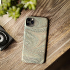 Mint + Green Italian Marbled Phone Case, Mag Safe