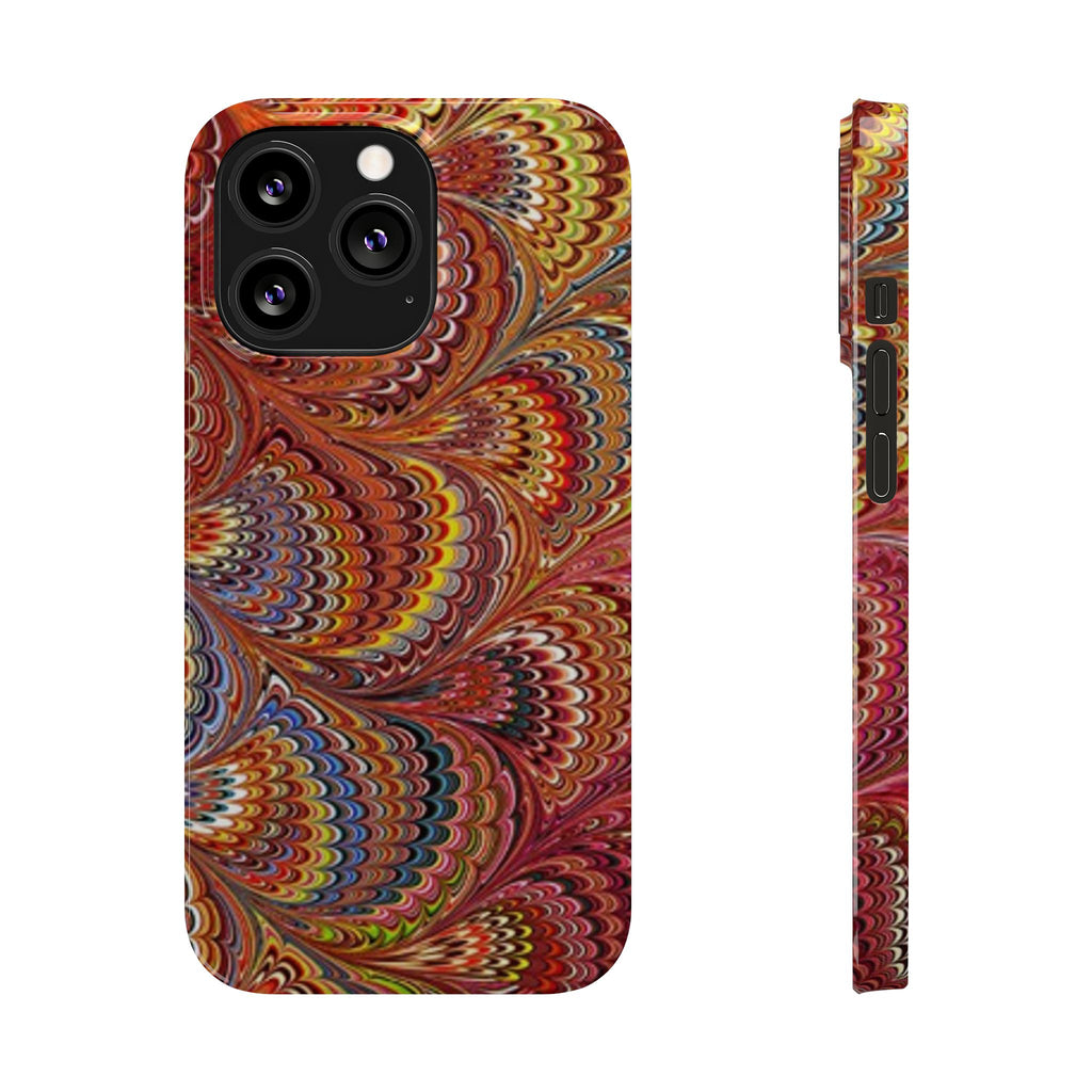 Italian Marbled Design, Red and Blue Pallet