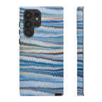 Blue Marbled Phone Cases iPhone 16 + Samsung + Apple + Google - all models, Vintage Marbled Design - Tough Cases