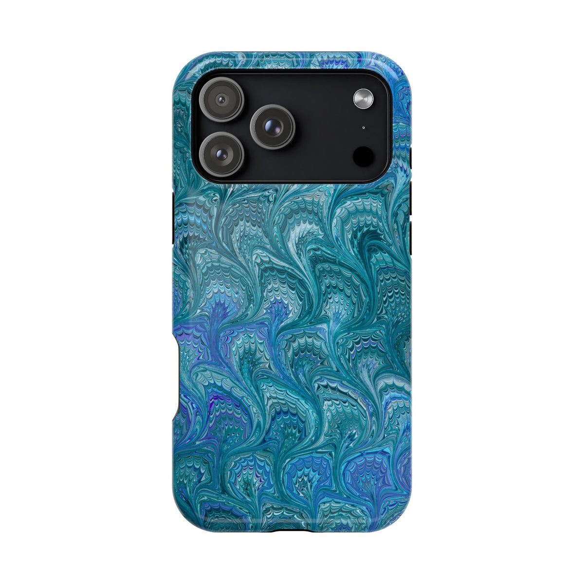 Aqua, Blue, Green Marble - Impact-Resistant Durable Aqua, Blue, Green Marble - Impact-Resistant Durable