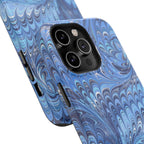 Blue Marbled Swirl Phone Case - Dual Layer Case
