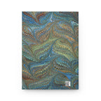 Vintage Italian Marbled Hardcover Journal - Blue and Green