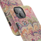 Marbled Pastel Pink and Green Impact-Resistant Phone Case for Apple + Samsung
