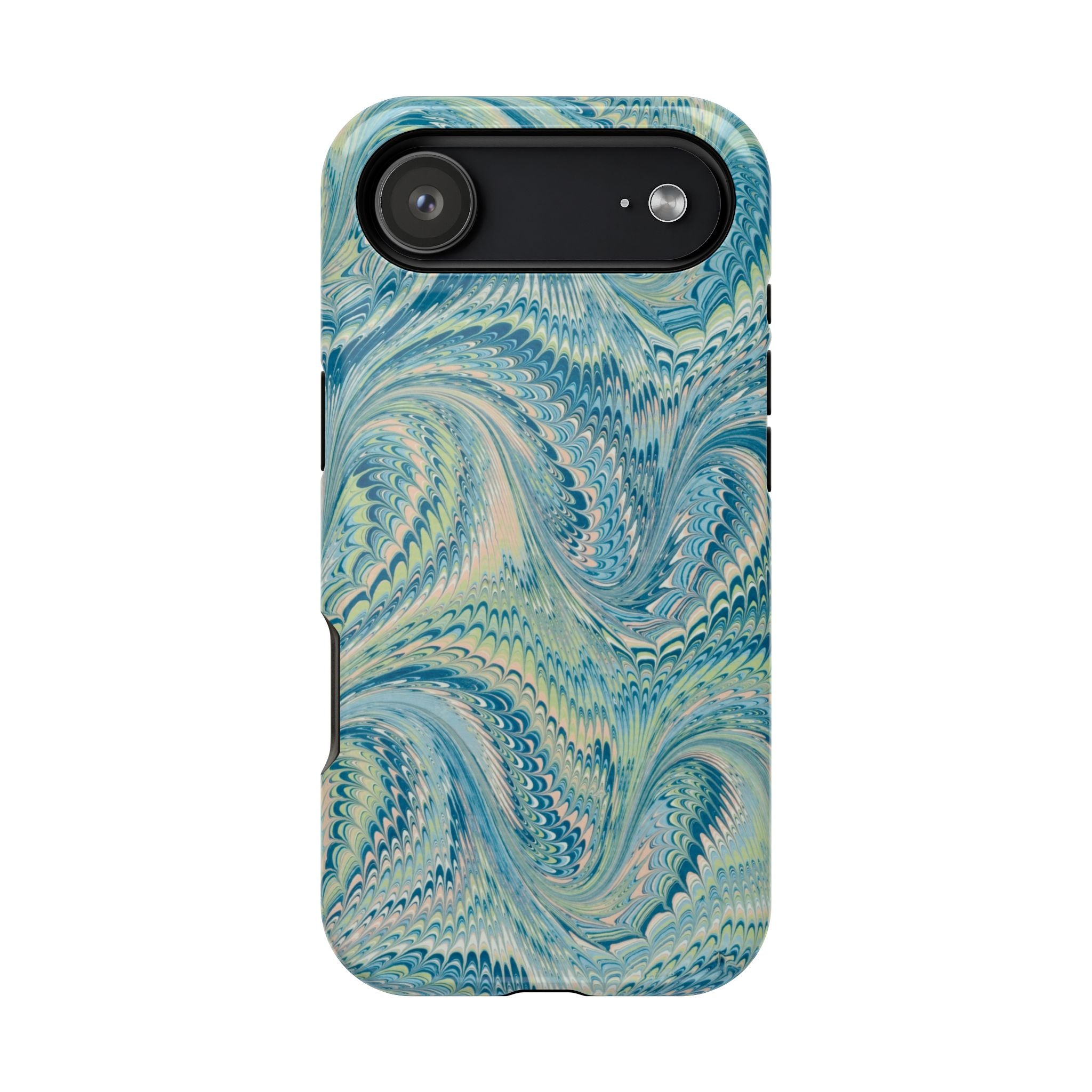 Aqua and Green Marble Phone Case - Impact-Resistant Durable Case for Apple & Samsung - Dual Cover Design