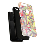 Yellow and Pink Swirl Marbled Italian Phone Case - Dual Layer - Matte or Glossy