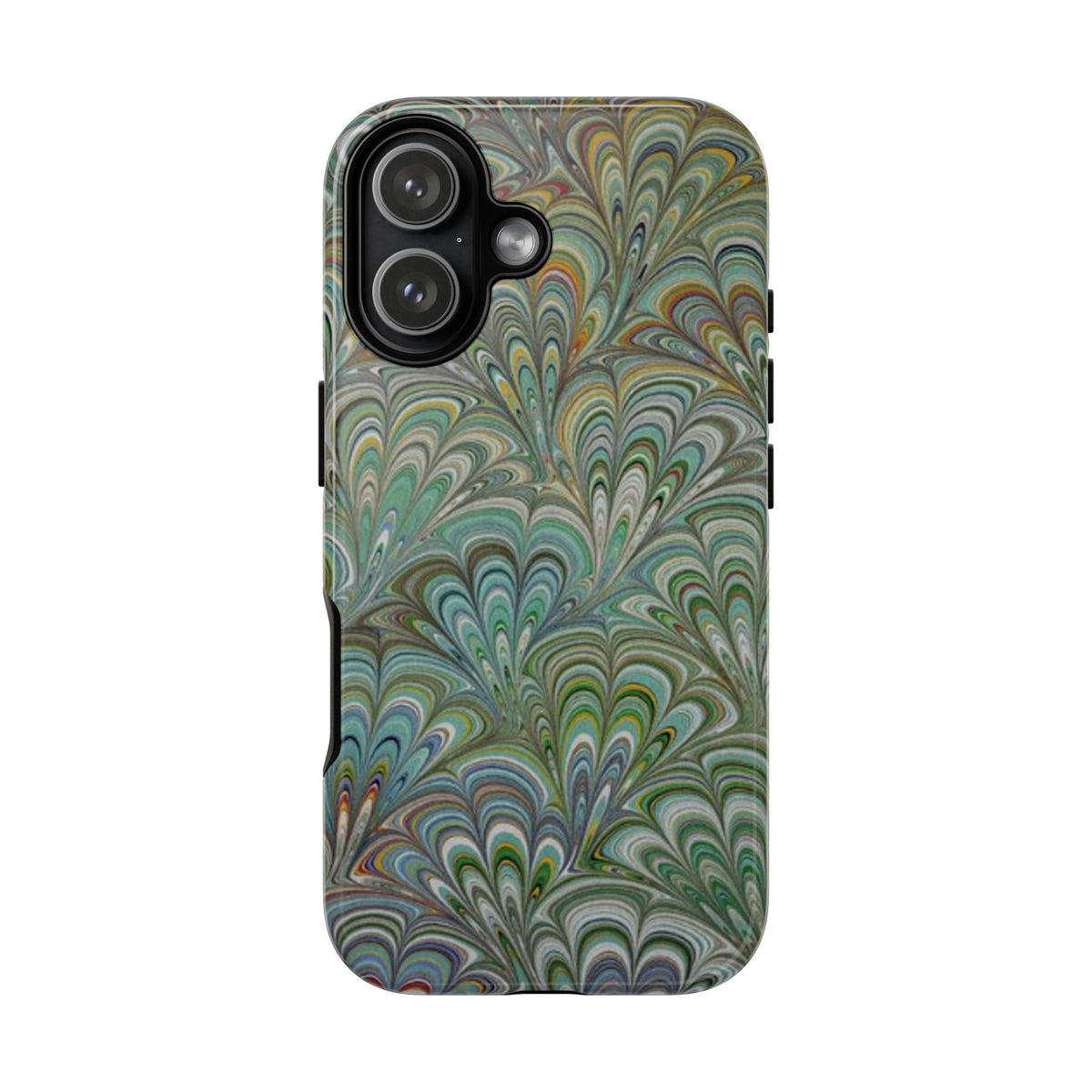 Green Pallet Marbled Peacock - Dual Layer Phone Case