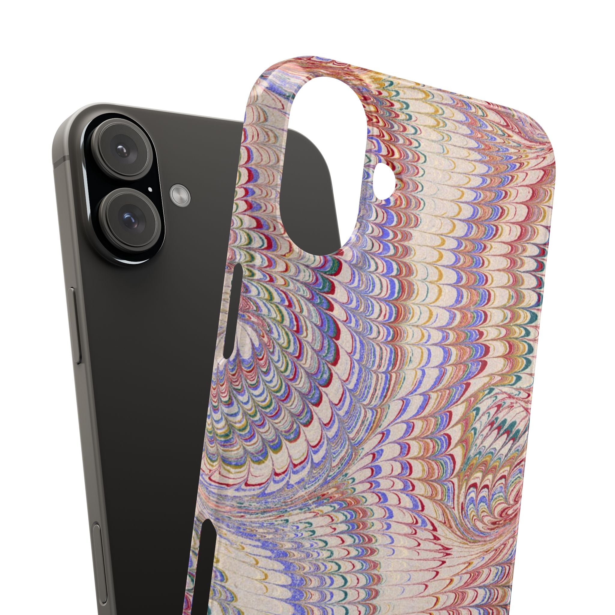 Pink Pastel Marbled Design, Italy Feather IPHONE17 + All Phone Cases