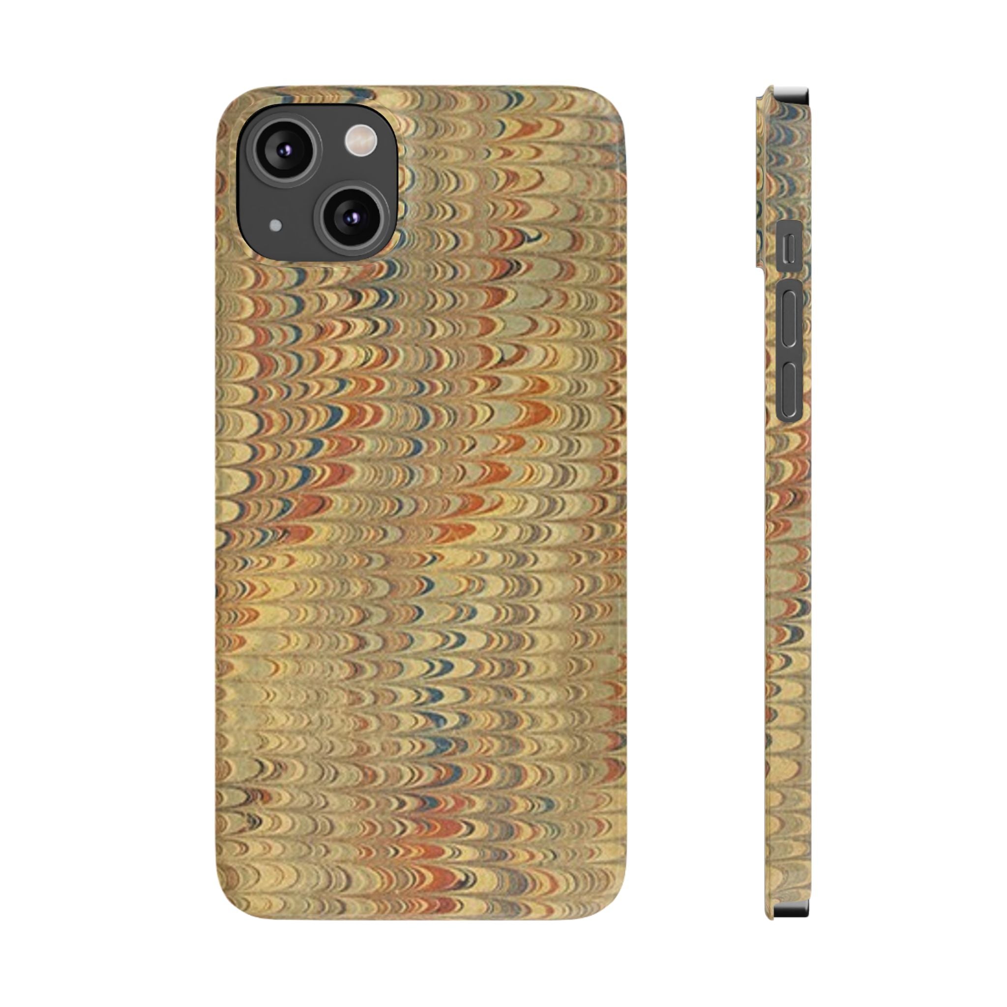 Phone Cases - Golden Fall Neutrals Italian Marbled Design, Gift for Art Lovers, Customizable and Stylish