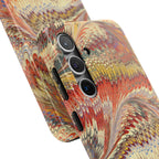 Marbled Swirl Tough Phone Case - Red Rust Orange Fall Colors, Heavy Duty Case. Alternative: Protective Phone Cover, Durable Smartphone Case,