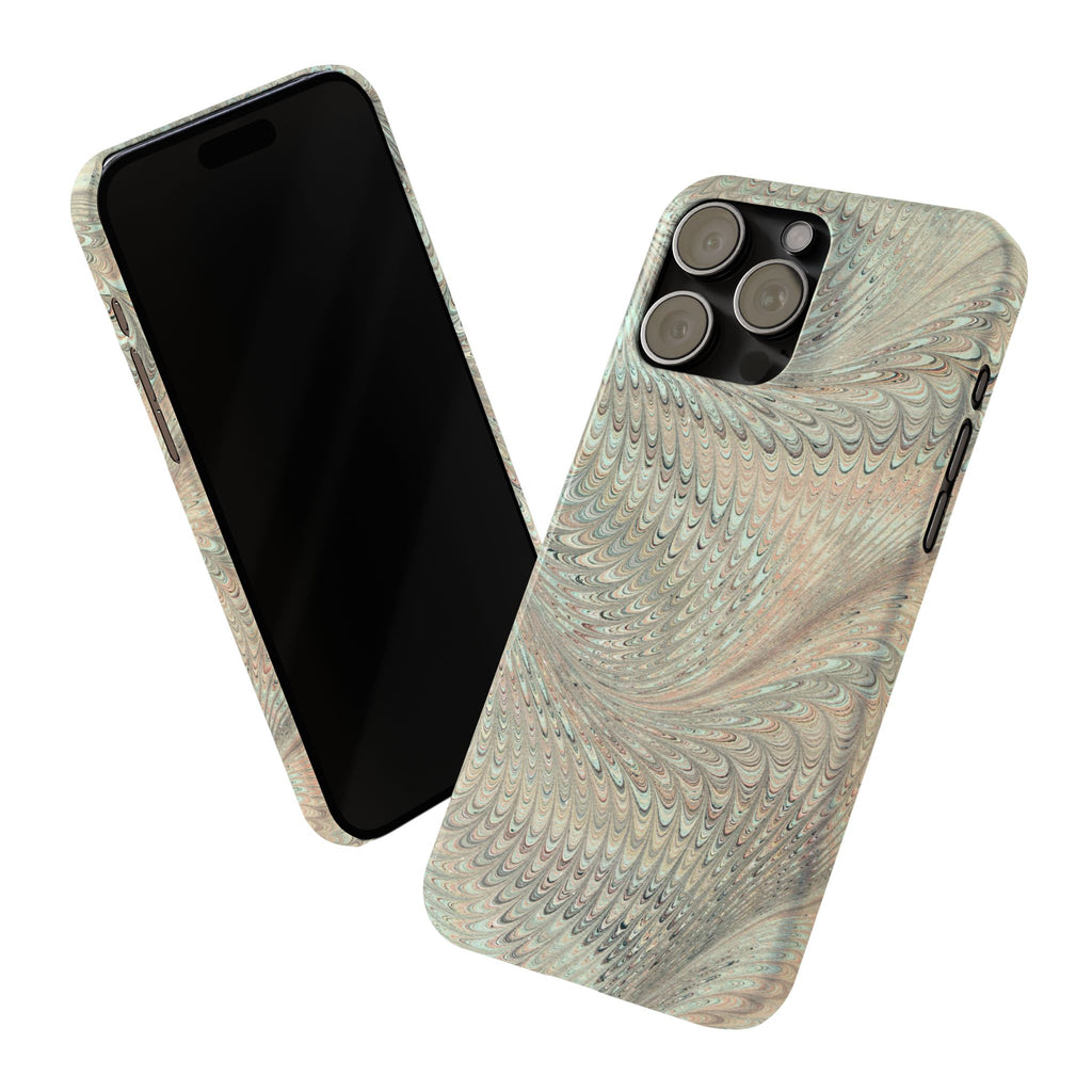 Mint + Green Italian Marbled Phone Case, Mag Safe