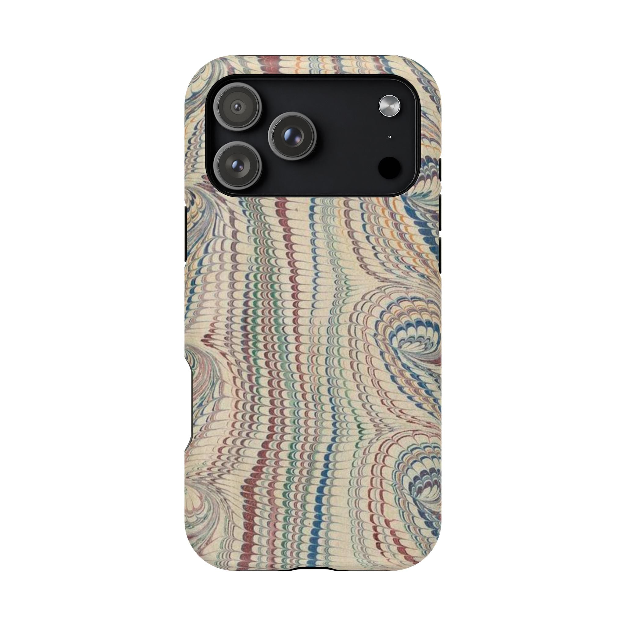 Italian Beige & Blue Marble Phone Case — Impact-Resistant Durable Case for Apple & Samsung