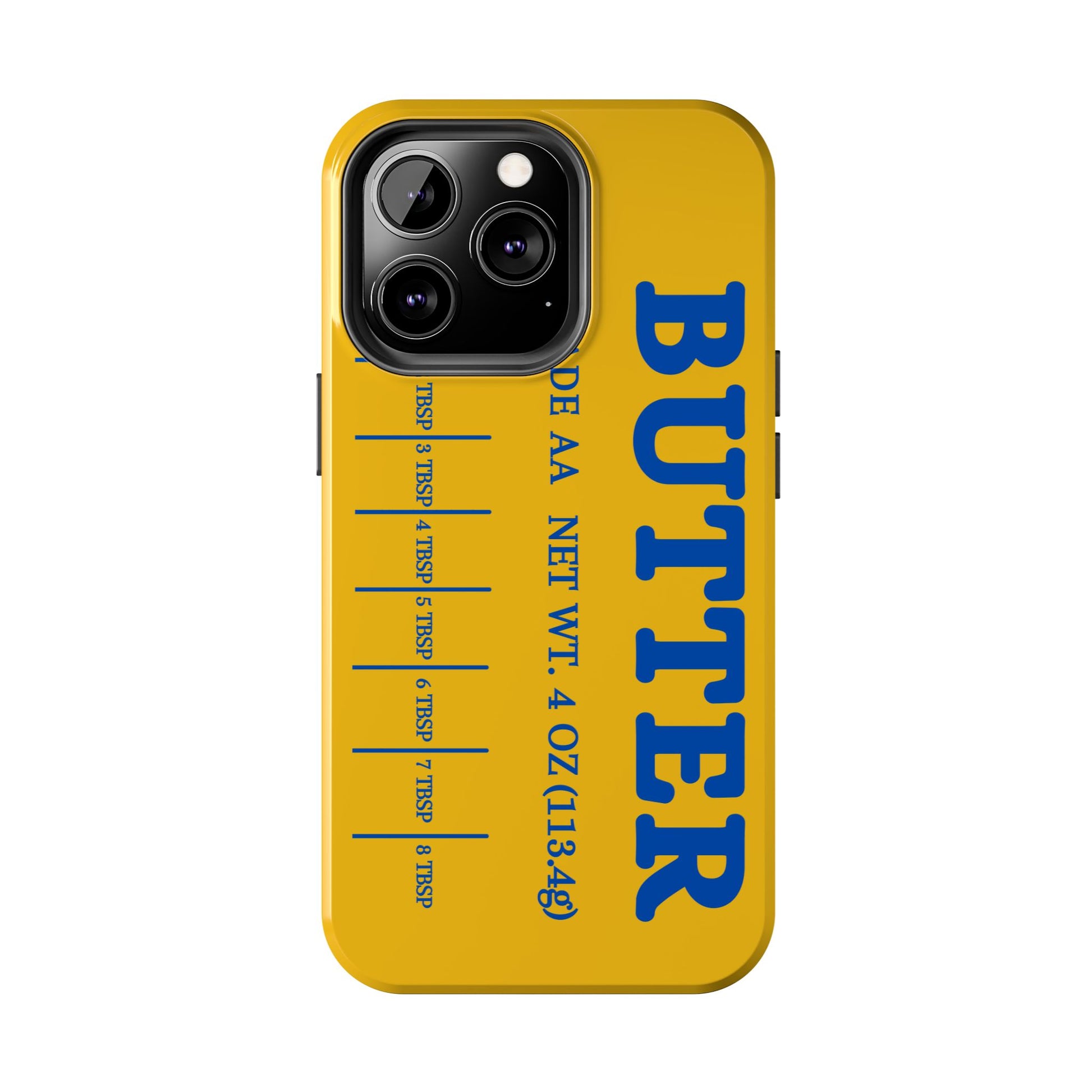 Butter Yellow Tough Phone Cases, Funny iPhone 16 Cover, Protective Case Gift for Techies, Yellow Phone Accessories, Unique Gift for Phone