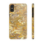 Golden Yellow Italian Marbled Designed, Slim Phone Cases, Case-Mate