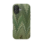 Deep Green Marble Italian Tough Phone Case — Durable Marbled Phone Case