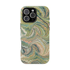 Green Pastel Italian Marble Design Magnetic MAG SAFE High Impact iPhone Cases