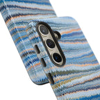 Blue Marbled Phone Cases iPhone 16 + Samsung + Apple + Google - all models, Vintage Marbled Design - Tough Cases