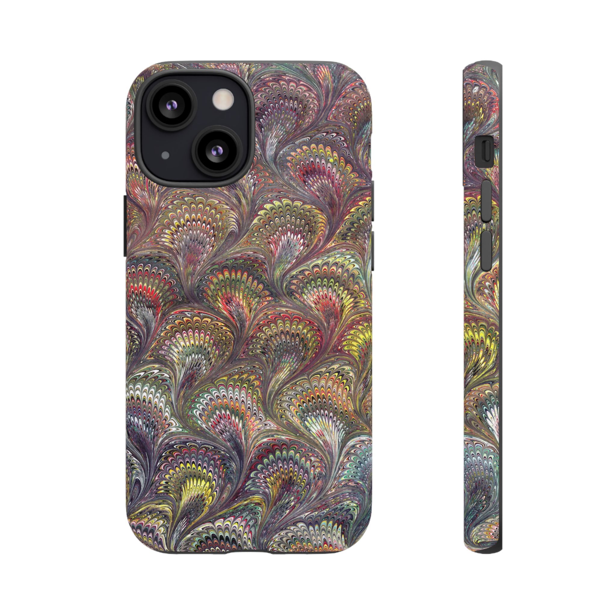 Vintage Chevron Marbled Pattern - Multi-Color Phone Case