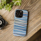 Blue Marbled Phone Cases iPhone 16 + Samsung + Apple + Google - all models, Vintage Marbled Design - Tough Cases