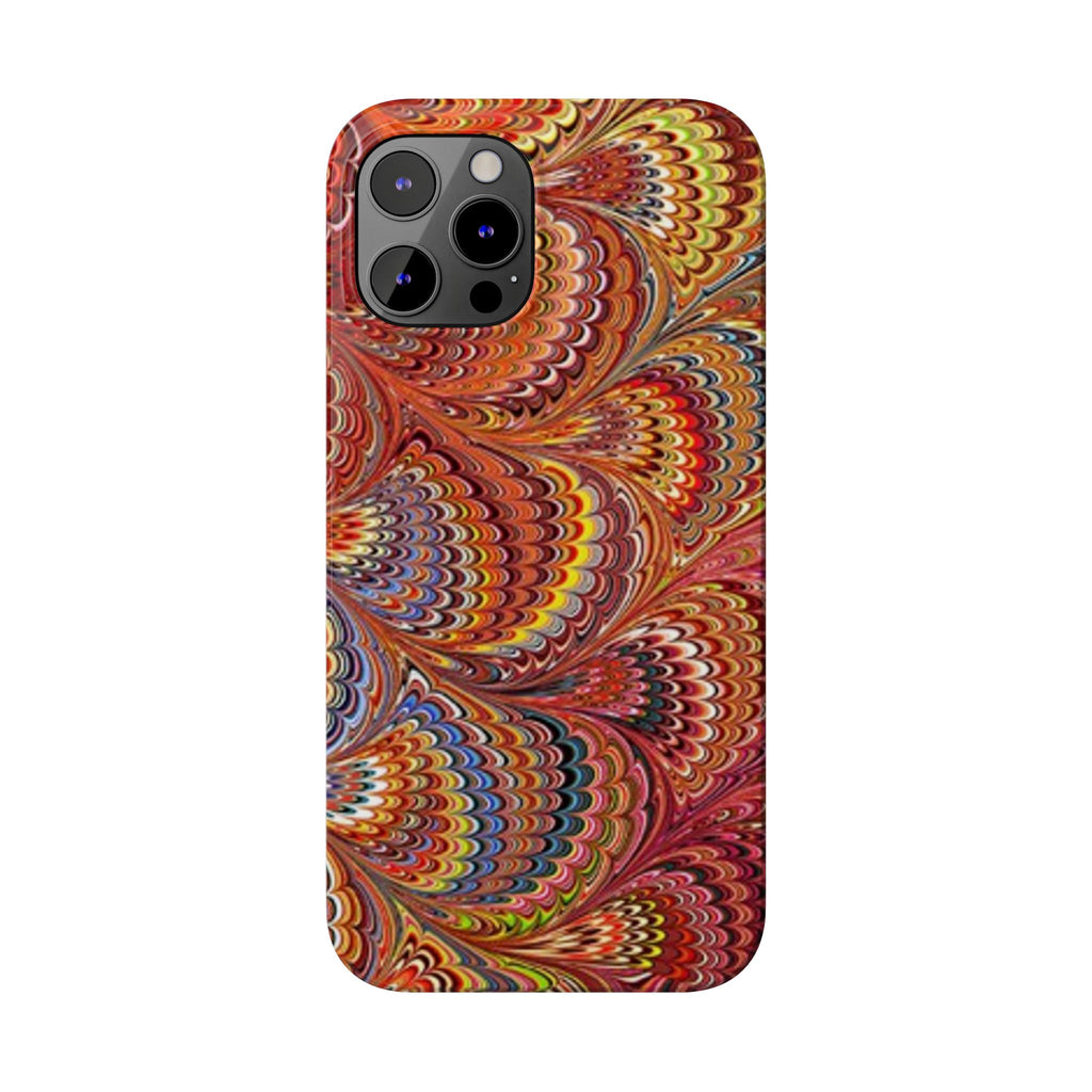 Italian Marbled Design, Red and Blue Pallet