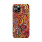 Italian Marbled Design, Red and Blue Pallet