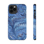 Blue Marbled Swirl Phone Case - Dual Layer Case