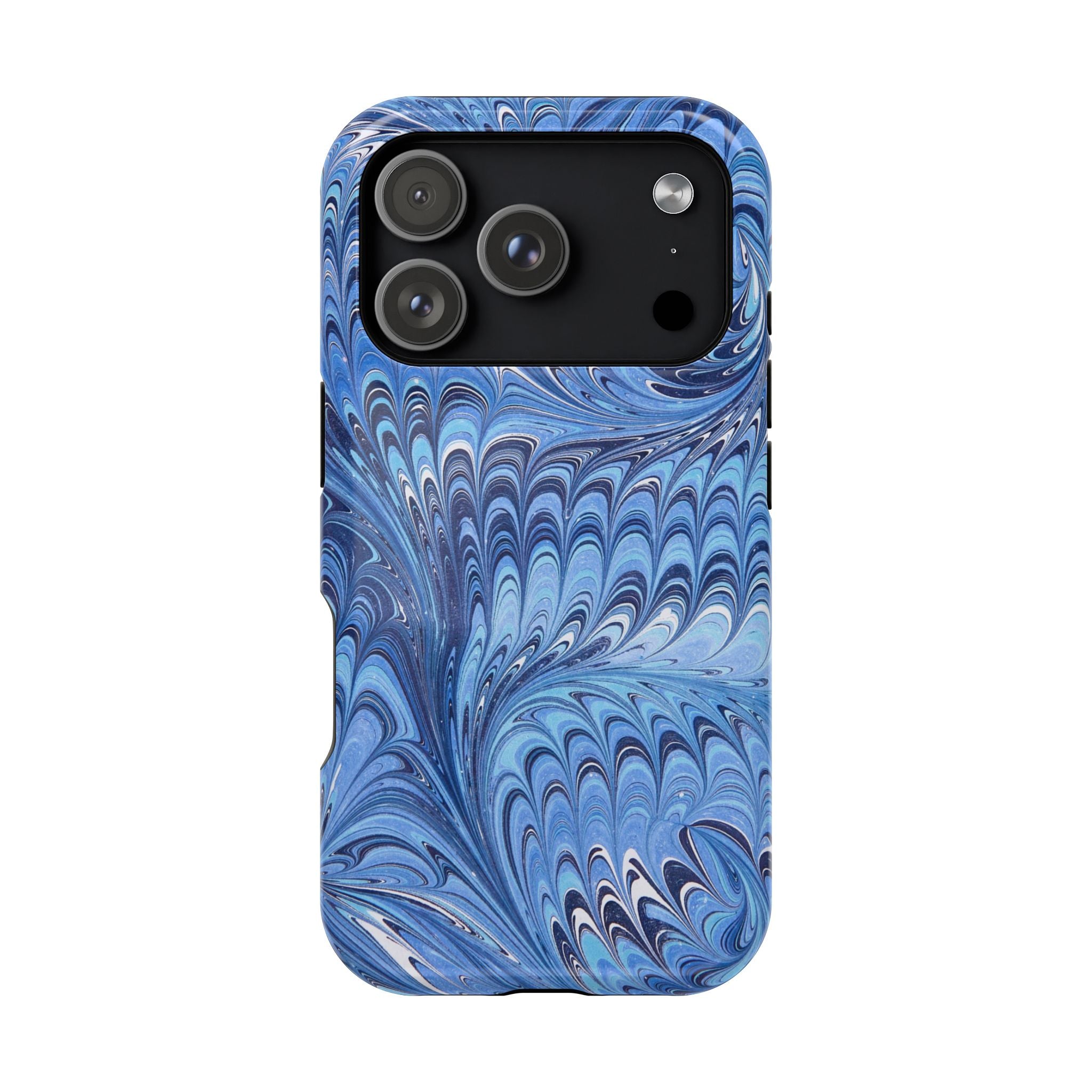 Blue Marbled Swirl Phone Case - Dual Layer Case