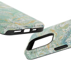 Mint Green Marbled Swirl Phone Case - Dual Layer